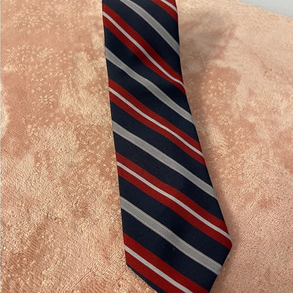 Elegant Red and Black Striped Men's Tie